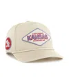 47 Brand Men's And Women's Cream Kansas Jayhawks Outdoorsmen Cairn Hitch Adjustable Hat In Neutral