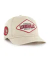 47 Brand Men's And Women's Cream Louisville Cardinals Outdoorsmen Cairn Hitch Adjustable Hat In Neutral