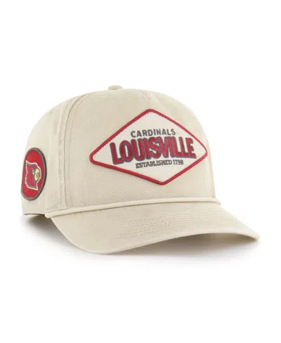 47 Brand Men's And Women's Cream Louisville Cardinals Outdoorsmen Cairn Hitch Adjustable Hat In Neutral