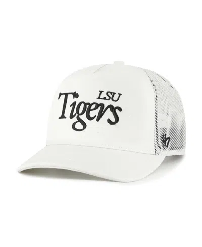 47 Brand Men's And Women's Cream Lsu Tigers Foundation Script Adjustable Trucker Hat