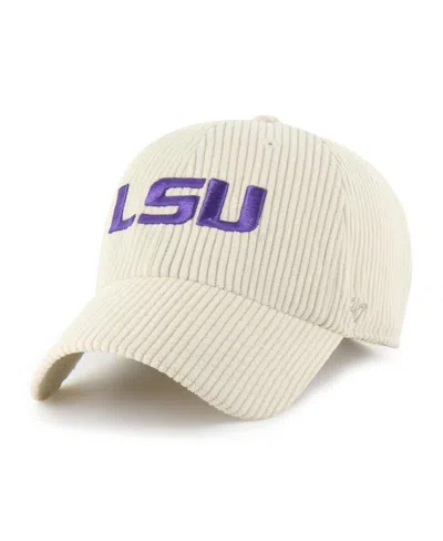47 Brand Men's And Women's Cream Lsu Tigers Luminance Mellow Clean Up Adjustable Hat In White