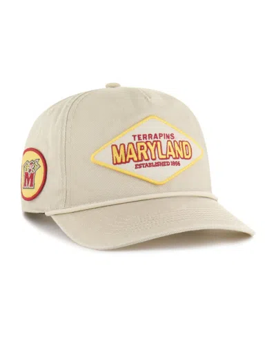 47 Brand Men's And Women's Cream Maryland Terrapins Outdoorsmen Cairn Hitch Adjustable Hat In White