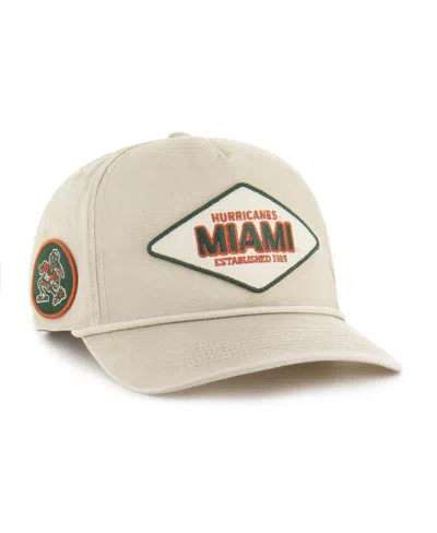 47 Brand Men's And Women's Cream Miami Hurricanes Outdoorsmen Cairn Hitch Adjustable Hat In White