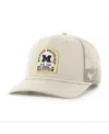 47 Brand Men's And Women's Cream Michigan Wolverines Core Inline Gravestone Adjustable Trucker Hat In Neutral