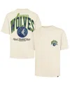 47 Brand Men's And Women's Cream Minnesota Timberwolves Crossover Collection Foundation Pocket T-shirt In Multi