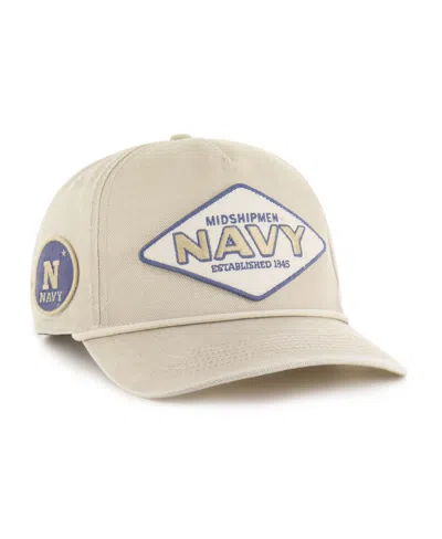 47 Brand Men's And Women's Cream Navy Midshipmen Outdoorsmen Cairn Hitch Adjustable Hat In Neutral