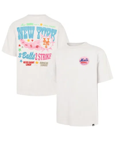 47 Brand Men's And Women's Cream New York Mets Turnpike Chuck Foundation T-shirt In White