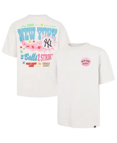 47 Brand Men's And Women's Cream New York Yankees Turnpike Chuck Foundation T-shirt In White