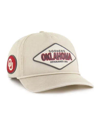 47 Brand Men's And Women's Cream Oklahoma Sooners Outdoorsmen Cairn Hitch Adjustable Hat In Brown