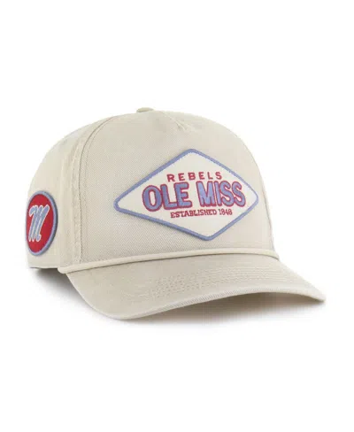 47 Brand Men's And Women's Cream Ole Miss Rebels Outdoorsmen Cairn Hitch Adjustable Hat In Neutral