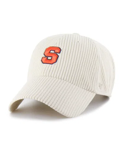 47 Brand Men's And Women's Cream Syracuse Orange Luminance Mellow Clean Up Adjustable Hat In White