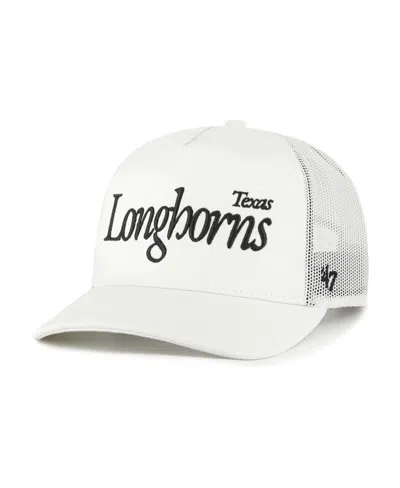 47 Brand Men's And Women's Cream Texas Longhorns Foundation Script Adjustable Trucker Hat