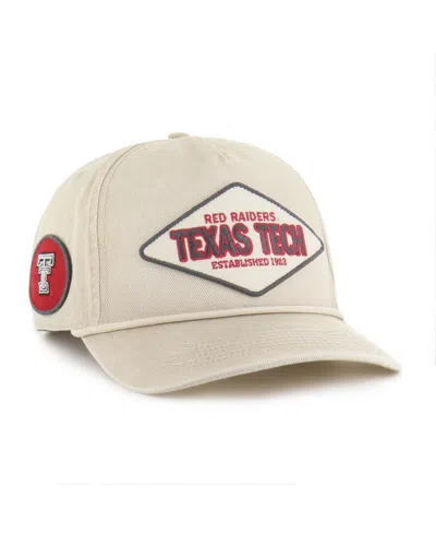 47 Brand Men's And Women's Cream Texas Tech Red Raiders Outdoorsmen Cairn Hitch Adjustable Hat In White
