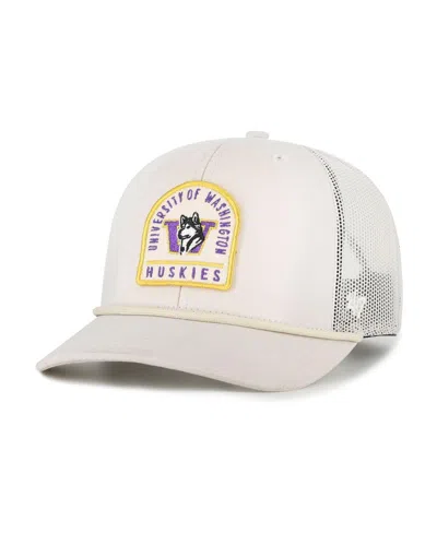 47 Brand Men's And Women's Cream Washington Huskies Core Inline Gravestone Adjustable Trucker Hat In White