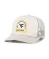 47 Brand Men's And Women's Cream West Virginia Mountaineers Core Inline Gravestone Adjustable Trucker Hat In White