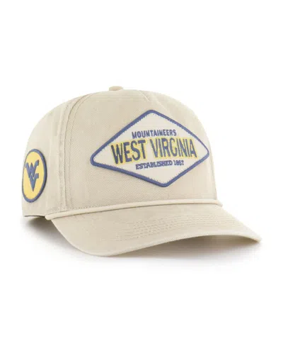47 Brand Men's And Women's Cream West Virginia Mountaineers Outdoorsmen Cairn Hitch Adjustable Hat In Neutral