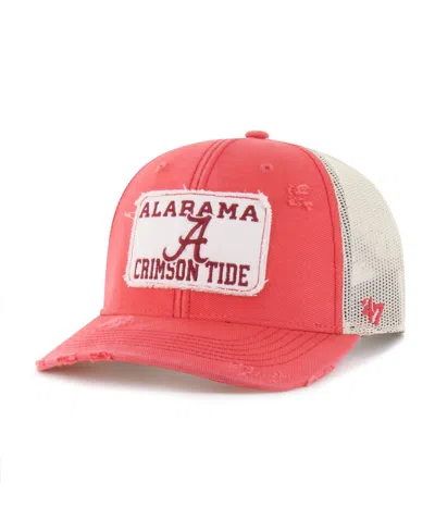47 Brand Men's And Women's Crimson Alabama Crimson Tide Egremont Well-worn Adjustable Trucker Hat
