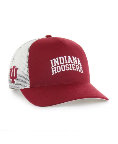 47 Brand Men's And Women's Crimson Indiana Hoosiers Contemporary Basics Foundation Trucker Hitch Adjustable H In Burgundy