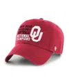 47 Brand Men's And Women's Crimson Oklahoma Sooners 2024 Ncaa Softball Women's College World Series Champions In Crimson