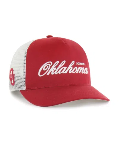 47 Brand Men's And Women's Crimson Oklahoma Sooners Contemporary Basics Foundation Trucker Hitch Adjustable H In Red