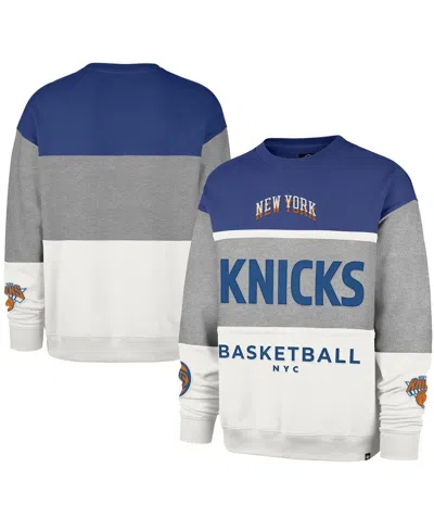 47 Brand Men's And Women's Gray New York Knicks 2024/25 City Edition On Five Maximalist Pullover Sweatshirt