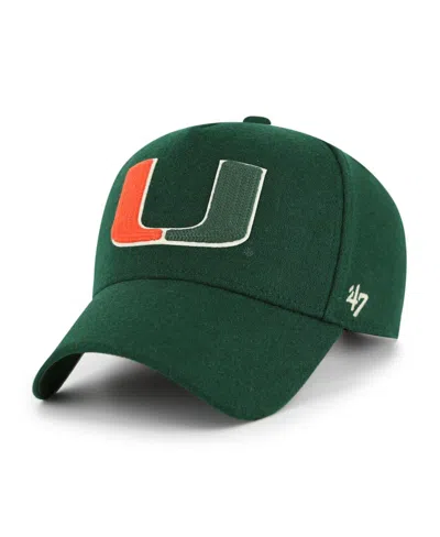 47 Brand Men's And Women's Green Miami Hurricanes Collections Golden Age Offside Dt Adjustable Hat