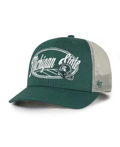 47 Brand Men's And Women's Green Michigan State Spartans Enfield Adjustable Trucker Hat