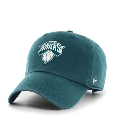 47 Brand Men's And Women's Green New York Knicks Color Pack Clean Up Adjustable Hat