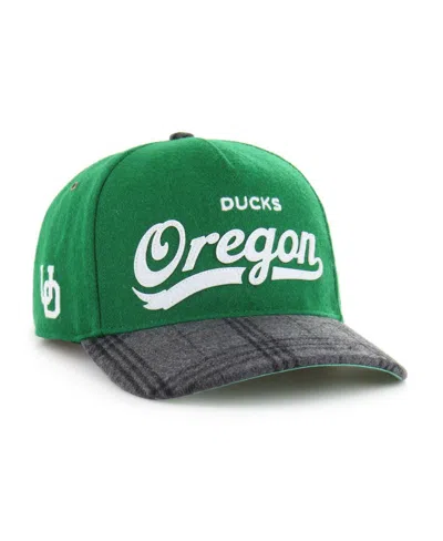 47 Brand Men's And Women's Kelly Green Oregon Ducks Windowpane Plaid Collection Hitch Adjustable Hat