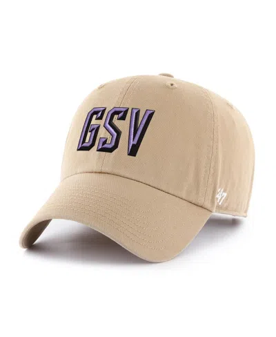 47 Brand Men's And Women's Khaki Golden State Valkyries Logo Clean Up Adjustable Hat In Brown