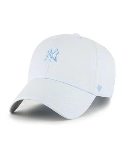 47 Brand Men's And Women's Light Blue New York Yankees Pastel Clean Up Adjustable Hat