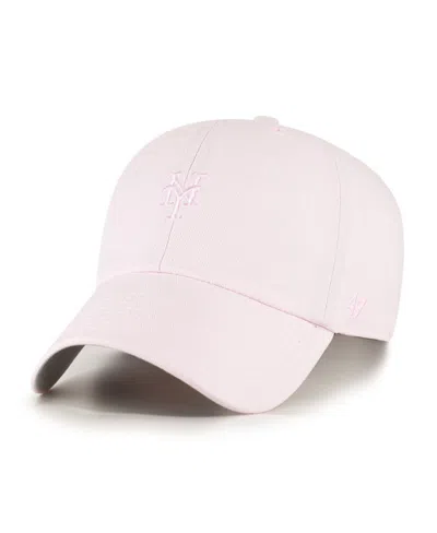 47 Brand Men's And Women's Light Pink New York Mets Pastel Clean Up Adjustable Hat
