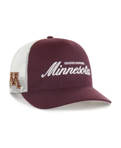 47 Brand Men's And Women's Maroon Minnesota Golden Gophers Contemporary Basics Foundation Trucker Hitch Adjus In Burgundy