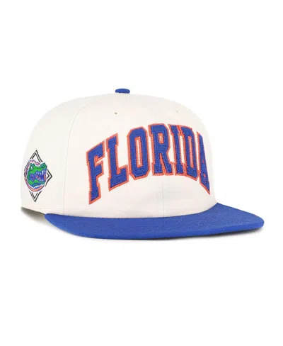 47 Brand Men's And Women's Natural Florida Gators Crossover Off Hand Captain Adjustable Hat In White