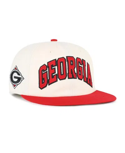 47 Brand Men's And Women's Natural Georgia Bulldogs Crossover Off Hand Captain Adjustable Hat In Brown