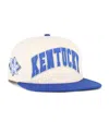 47 Brand Men's And Women's Natural Kentucky Wildcats Crossover Off Hand Captain Adjustable Hat In White