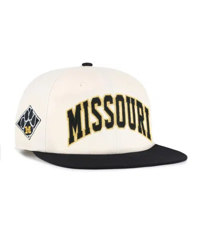 47 Brand Men's And Women's Natural Missouri Tigers Crossover Off Hand Captain Adjustable Hat In White