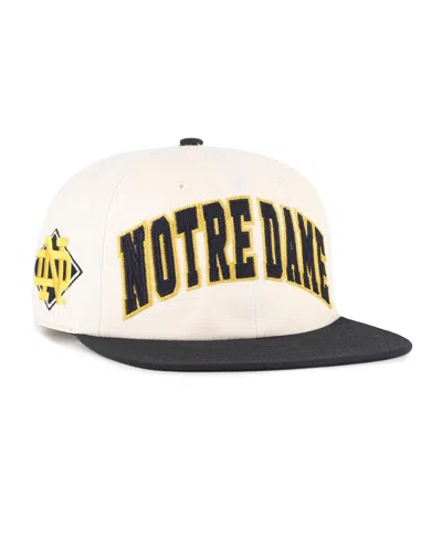 47 Brand Men's And Women's Natural Notre Dame Fighting Irish Crossover Off Hand Captain Adjustable Hat In White