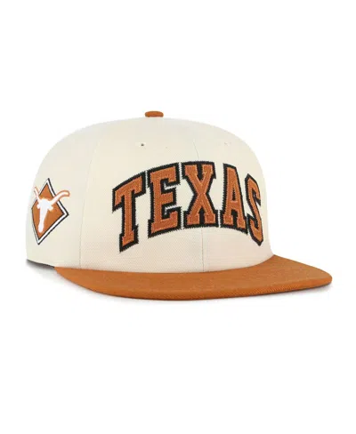 47 Brand Men's And Women's Natural Texas Longhorns Crossover Off Hand Captain Adjustable Hat In Brown