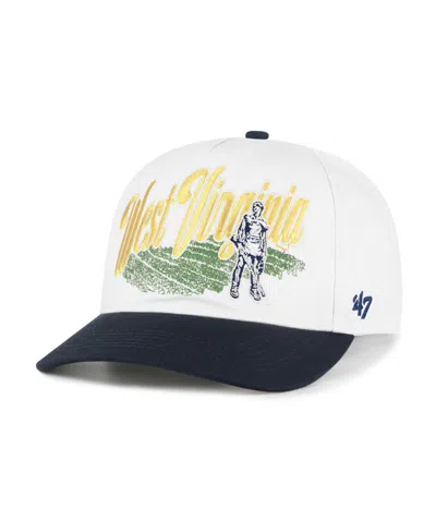 47 Brand Men's And Women's Natural West Virginia Mountaineers Saturday Capsule Enfield Hitch Adjustable Hat In Gray
