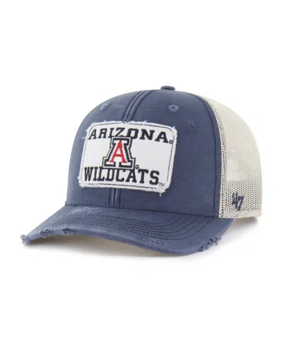 47 Brand Men's And Women's Navy Arizona Wildcats Egremont Well-worn Adjustable Trucker Hat In Blue