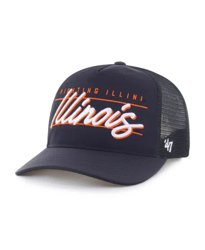 47 Brand Men's And Women's Navy Illinois Fighting Illini Brrrâ° Condor Mesh Hitch Adjustable Hat