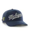47 Brand Men's And Women's Navy Michigan Wolverines Collections Golden Age Corduroy Hitch Adjustable Hat In Blue
