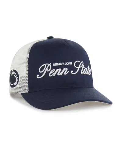 47 Brand Men's And Women's Navy Penn State Nittany Lions Contemporary Basics Foundation Trucker Hitch Adjusta In Blue