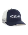 47 Brand Men's And Women's Navy Uconn Huskies Contemporary Basics Foundation Trucker Hitch Adjustable Hat In Blue