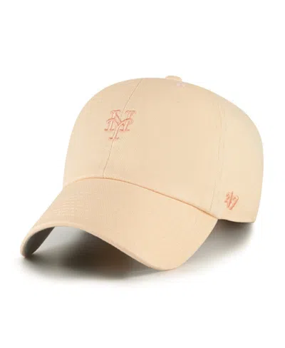 47 Brand Men's And Women's Orange New York Mets Pastel Clean Up Adjustable Hat