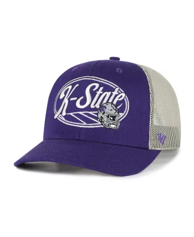 47 Brand Men's And Women's Purple Kansas State Wildcats Enfield Adjustable Trucker Hat