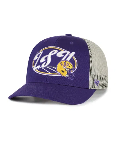 47 Brand Men's And Women's Purple Lsu Tigers Enfield Adjustable Trucker Hat