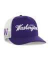 47 Brand Men's And Women's Purple Washington Huskies Contemporary Basics Foundation Trucker Hitch Adjustable  In Purple