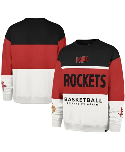 47 Brand Men's And Women's Red Houston Rockets 2024/25 City Edition On Five Maximalist Pullover Sweatshirt